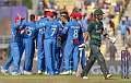Chennai: Afghanistan bowler Noor Ahmad with teammates celebrates the wicket of New Zealand's batter Mohammad Rizwan during the ICC Men's Cricket World Cup 2023 match between Pakistan and Afghanistan, at MA Chidambaram Stadium in Chennai, Monday, Oct. 23, 2023. (PTI Photo/R Senthil Kumar)(PTI10_23_2023_000131A)