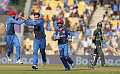 Chennai: Afghanistan bowler Noor Ahmad with teammates celebrates the wicket of New Zealand's batter Mohammad Rizwan during the ICC Men's Cricket World Cup 2023 match between Pakistan and Afghanistan, at MA Chidambaram Stadium in Chennai, Monday, Oct. 23, 2023. (PTI Photo/R Senthil Kumar)(PTI10_23_2023_000128A)