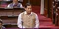 **EDS: TV GRAB** New Delhi: Union Minister Sarbananda Sonowal speaks in the Rajya Sabha during the second part of Budget Session of Parliament, in New Delhi, Tuesday, March 29, 2022. (SANSAD TV/PTI Photo)(PTI03_29_2022_000236B)