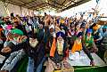 New Delhi: Farmers raise slogans at Singhu border during their protest against farm laws, in New Delhi, Monday, Feb.  8, 2021. (PTI Photo/Kamal Kishore)(PTI02_08_2021_000170A)