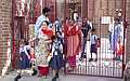 **EDS: GRAB VIA PTI VIDEO** New Delhi: Parents and school children at Amity International School, Pushp Vihar, after multiple schools received a bomb threat, in New Delhi, Wednesday, May 1, 2024. (PTI Photo) (PTI05_01_2024_000021B)