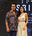 Mumbai: Bollywood actors Rajkummar Rao and Alaya F attend the song launch of upcoming biographical film Srikanth, in Mumbai, Monday, April 22, 2024. (PTI Photo) (PTI04_22_2024_000325B)