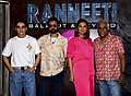 Mumbai: Actors Lara Dutta, Ashish Vidyarthi (R) and Jimmy Shergill (L) pose for photos during the photocall of Jio Cinema's upcoming war room drama 'Ranneeti', in Mumbai, Tuesday, April 23, 2024. (PTI Photo) (PTI04_23_2024_000228A)