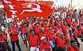 Bengaluru: Members of various trade unions take part in a 'May Day' rally on the occasion of 'International Labour day', in Bengaluru, Wednesday, May 1, 2024. (PTI Photo/Shailendra Bhojak)(PTI05_01_2024_000101A)