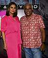Mumbai: Actors Lara Dutta and Ashish Vidyarthi pose for photos during the photocall of Jio Cinema's upcoming war room drama 'Ranneeti', in Mumbai, Tuesday, April 23, 2024. (PTI Photo) (PTI04_23_2024_000227B)