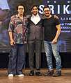 Mumbai: Bollywood actors Aamir Khan, Rajkummar Rao and Indian industrialist and the founder of Bollant Industries, Srikanth Bolla attend the song launch of upcoming biographical film Srikanth, in Mumbai, Monday, April 22, 2024. (PTI Photo) (PTI04_22_2024_000324B)
